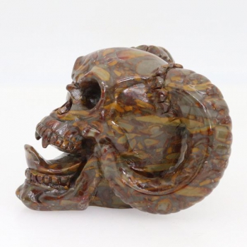 Skull Horned Damon Bamboo Stone